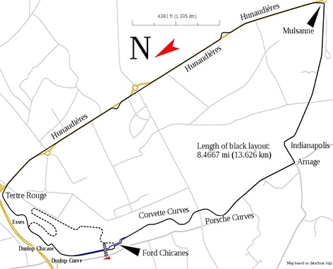 24 Hours of Le Mans Track Diagram